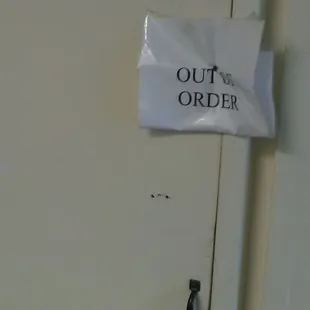 Screwed closed due to out of order. Why not fix it?
