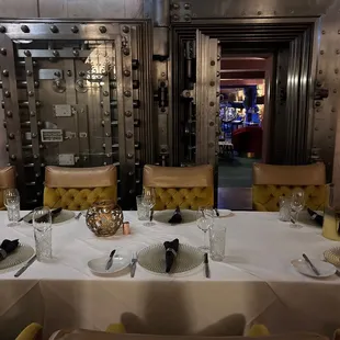 This is in the bank vault and can be reserved for large parties.