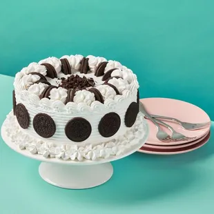 a cake on a cake stand