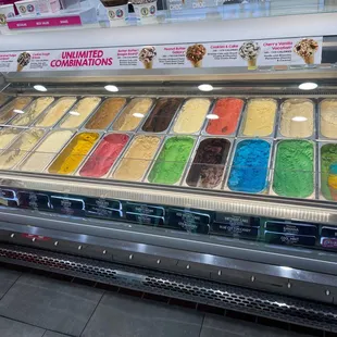 Lots of ice cream to choose from