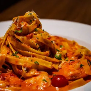 Pasta di Gamberi alla rosa
