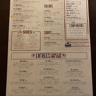 Food menu