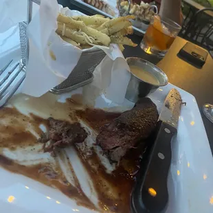 Hanger and truffle fries