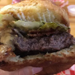 Peanut Butter Bacon Pickle Burger