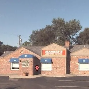 the front of the building