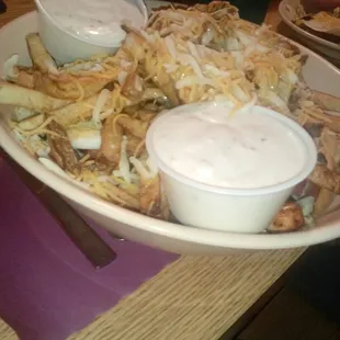 Chicken salad.. big AF. check out that giant bowl.