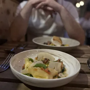 a plate of food on a table