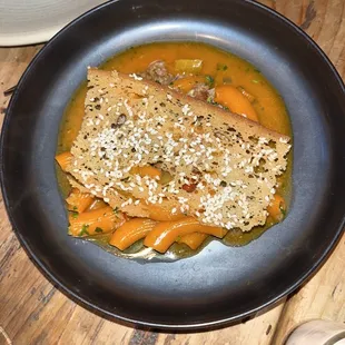 Bell pepper duck pasta