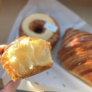 Featuring the honey butter croissant, special appearance - banana cream cronut and butter  croissant.