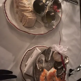 Oysters and Shrimp Cocktail