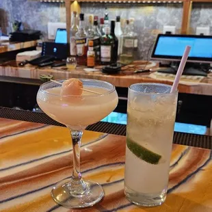 drink, sushi and sashimi