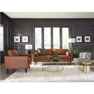 Leather Sofa, Leather Chairs, end tables, coffee tables