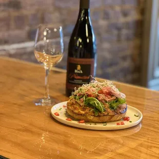 Primitivo wine and Tortilla Española