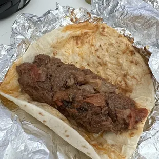 Bistek ranchero taco