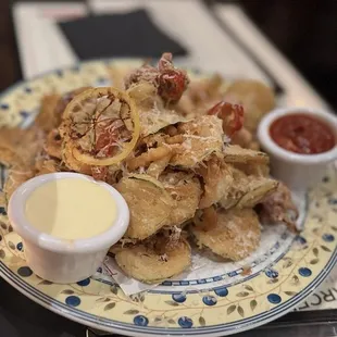 Calamari - this should be vegetables with calamari..