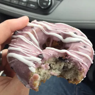 Blueberry cake donut