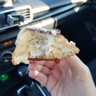 Cream inside the Long John