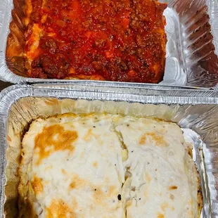 Bolognese Lasagna and Bianca Lasagna