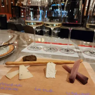 Wine Flight with tasting plate!