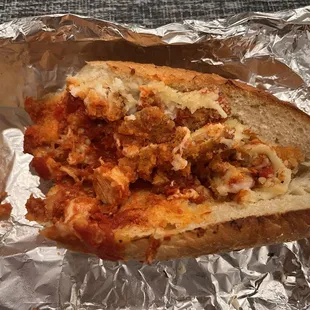 Chicken Parmesan sandwich