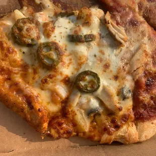 two slices of pizza