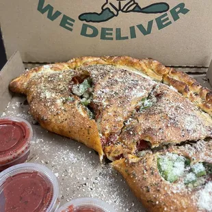 a pizza in a pizza box