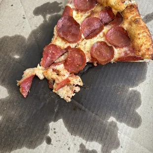 We ate the entire pizza