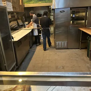 a view of the kitchen
