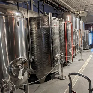 The newer brewing area behind the bar.