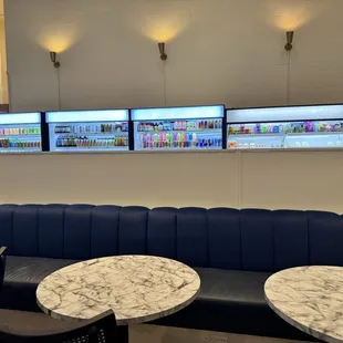 Drinks galore and comfy seats