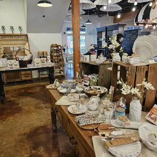 a wide view of a store