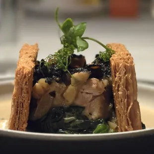 Black Truffle Millefeuille of Sweetbread