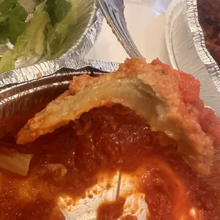 Undercooked eggplant
