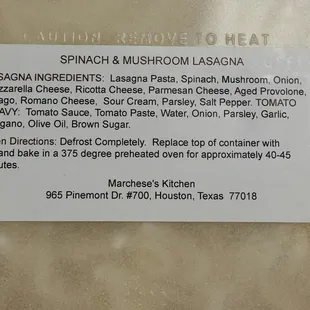 Normal ingredients in their frozen dishes.  None of those long names you can&apos;t pronounce.  Yay for vegetarian options!