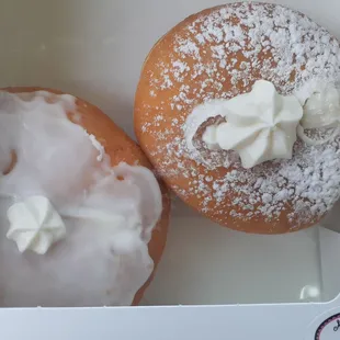 two donuts in a box