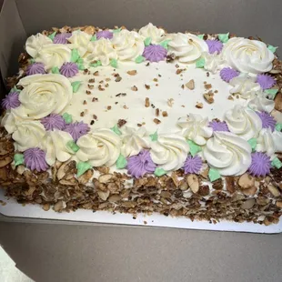 1/2 sheet toasted almond torte