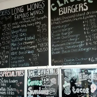 Huge  Menu Much To Choose From