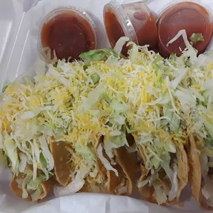 Shredded Beef Crunchy Tacos My Favorite I drive 30 minutes for this place