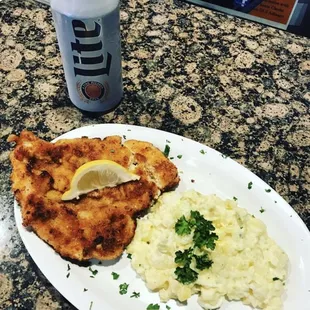 Wednesday Czech special schnitzel with mashed potatoes