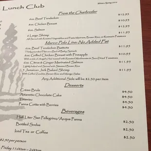 Lunch menu part 2