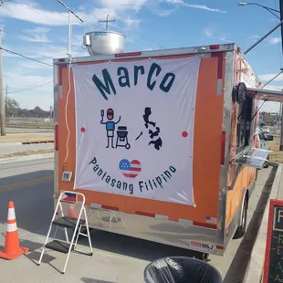 Back of the trailer.