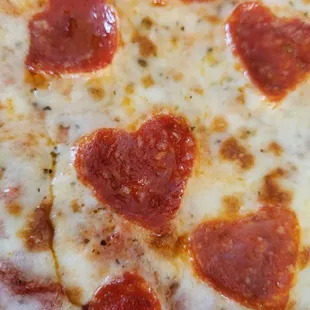 Heart pepperonis