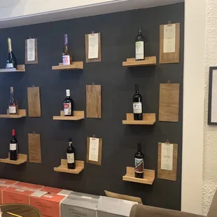 Current wines being poured at tastings.