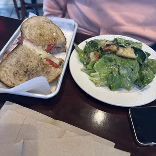 Sicilian Panino and Cesar salad