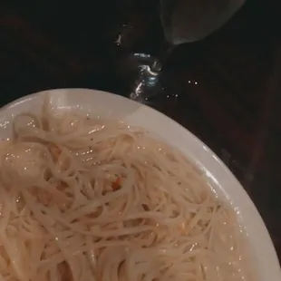 a plate of noodles