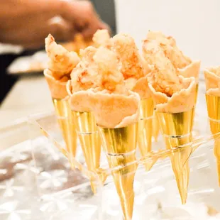 a tray of appetizers