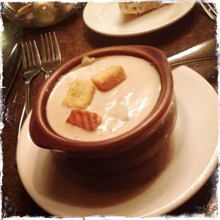 Garlic mushroom soup. Amazing!