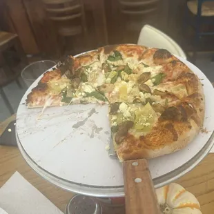 Artichoke pizza... yum