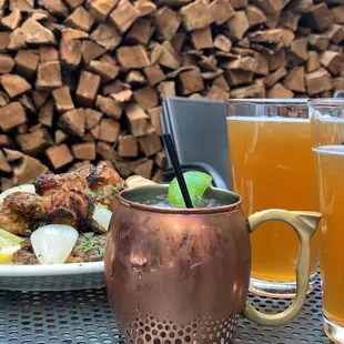 Marco &apos;s Mule, apricot blondes and Coal Fired Limoncello Chicken Wings!