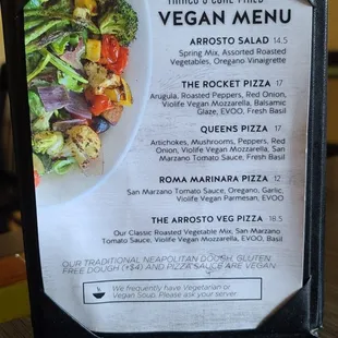 Vegan Menu  07-12-2022